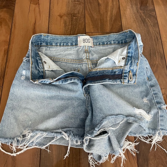 BDG Pants - BDG Distressed Light Blue Jean Shorts
